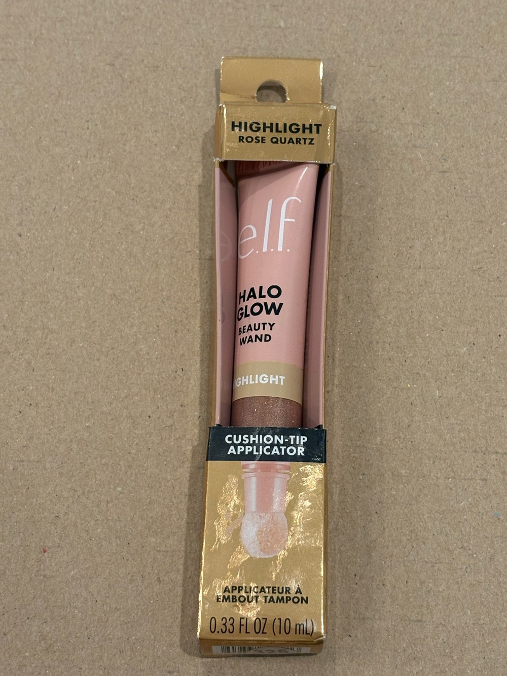 NIB e.l.f. Halo Glow Highlight Beauty Wand-Rose Quartz